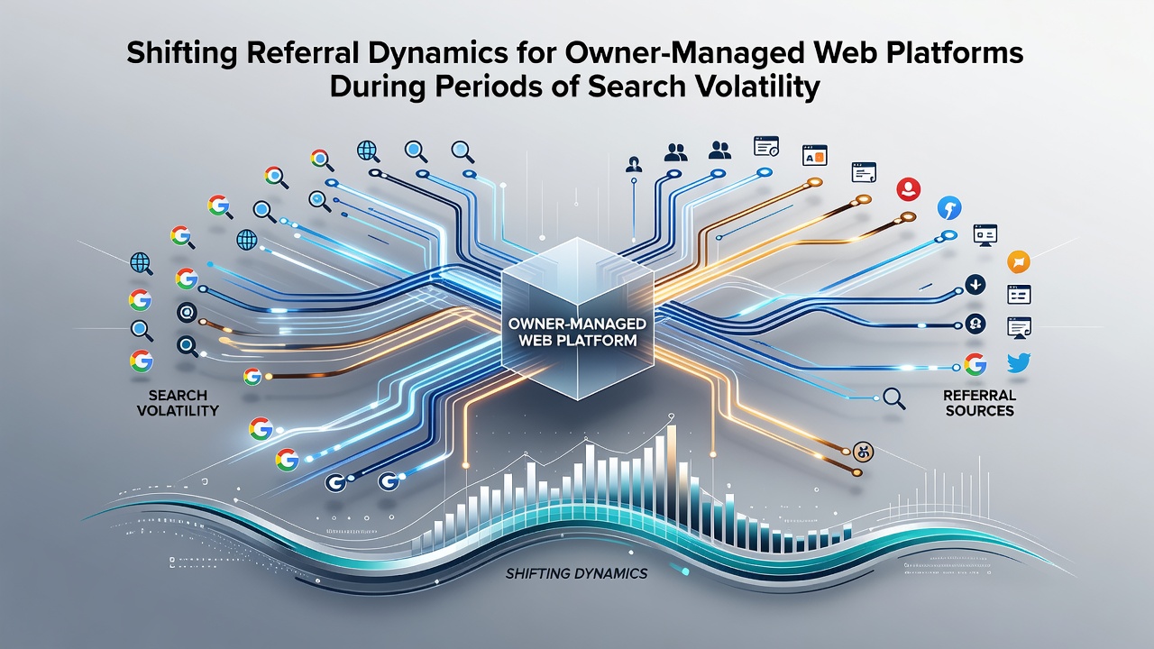 Chart illustrating changes in referral sources for solo-operated websites following 2026 search updates